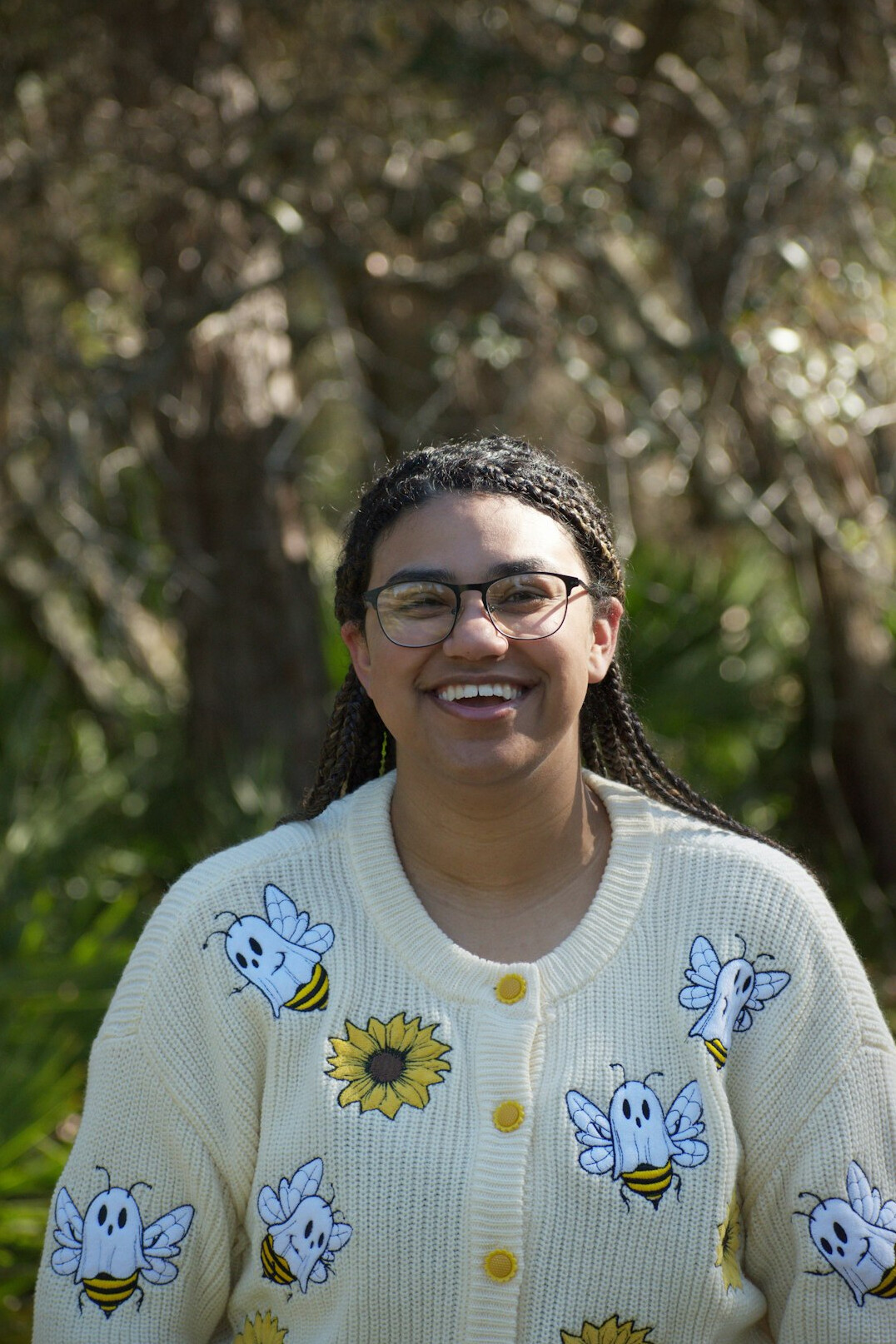 Friendly community coordinator smiling in the club office